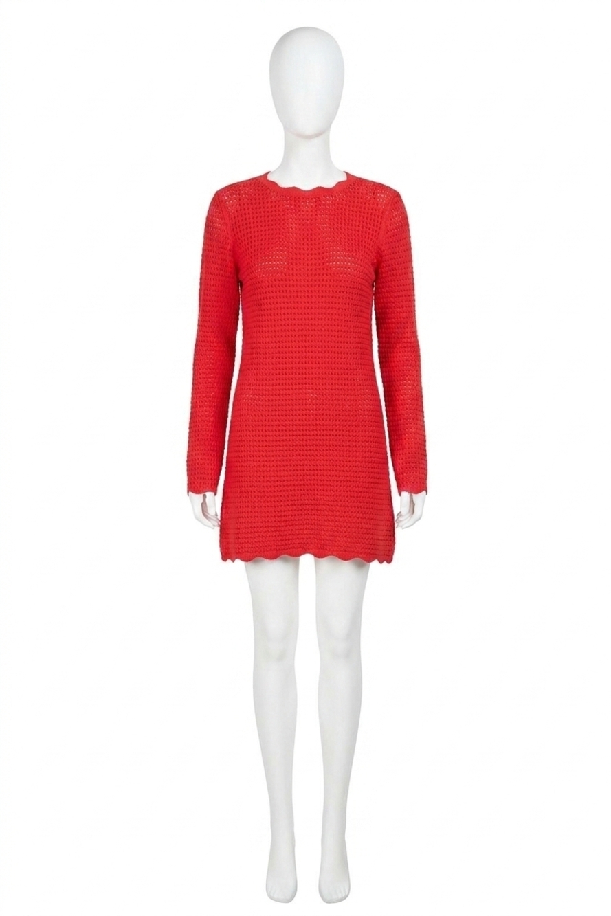 NEW CIAO LUCIA faro crochet dress in red